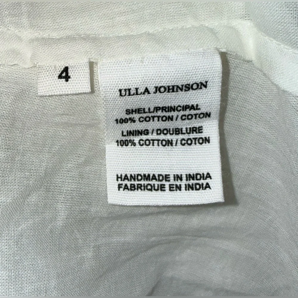 Ulla Johnson Alma Dress Blanc 100% Cotton Gauze 4 Maxi Sequin Embroidered $795 - Picture 11 of 11